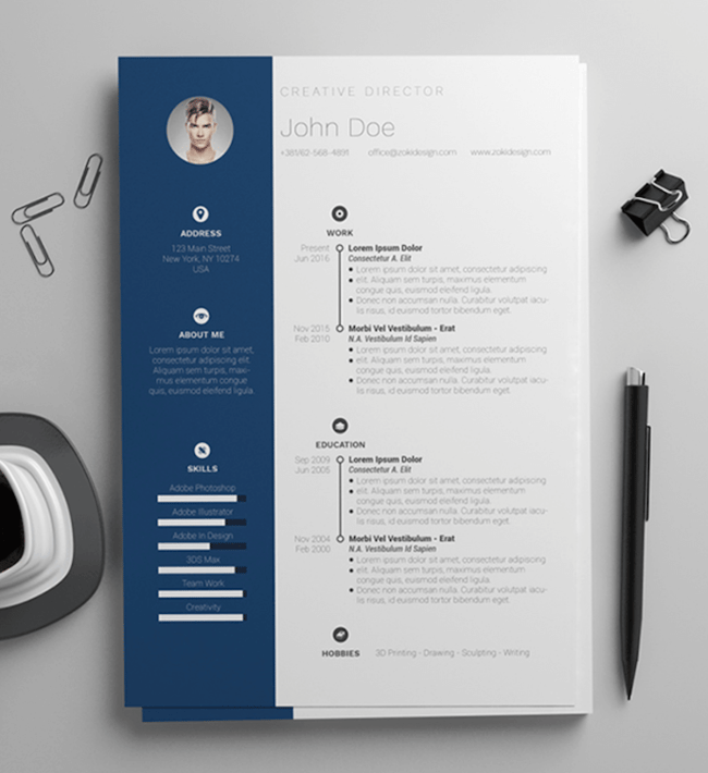resume templates for word: Simple and clean resume template